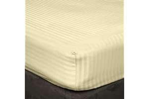 BRITISH LINEN Luxury King Size 1 Piece Fitted Sheet Only, 600 Thread Count, 100% Cotton Sateen, 30" Deep Pocket Bottom Sheet-