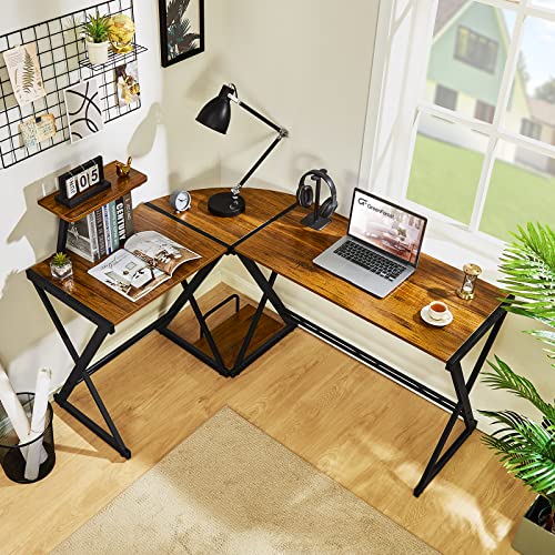 GreenForest L Shaped Computer Desk Reversible Corner Computer Desk 58