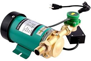 ZYIY 120W Water Pressure Booster Pump for Home 115VAC,396 GPH,21.7 PSI Household Automatic Home Booster Pump 3/4" 25L/min Water Booster Pump with Water Flow Switch for Kitchen Bathroom Garden(15GR-15)