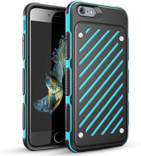 iPhone 6s Plus Case, Sextile Apple iPhone 6 Plus Case, Dual Layer Hybrid [Unicorn Beetle Sport] Slim Protective Case 5.5 Inch (Blue)