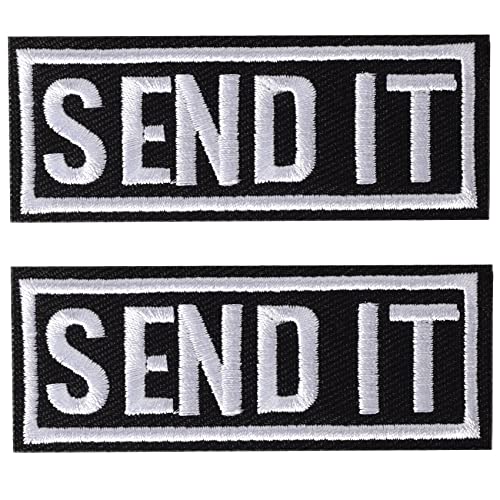 GYGYL 2Pcs Tactical Flag Patch-Send It, Hook Fastener American Military Patches Set for Tactical Caps, Bags, Backpacks, Tactical Vest, Military Uniforms