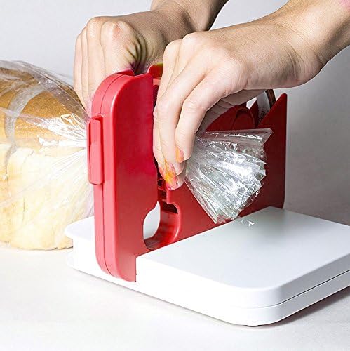 Bag Sealer Portable Sealing Device Food Saver - Sealabag Kitchen gadget and Tools (Red)