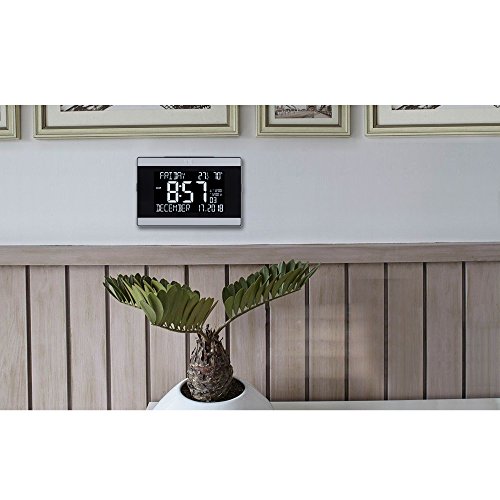 hito 9.5” Mains Powered Large Digital Desk Clock Wall Auto Dimmer 7