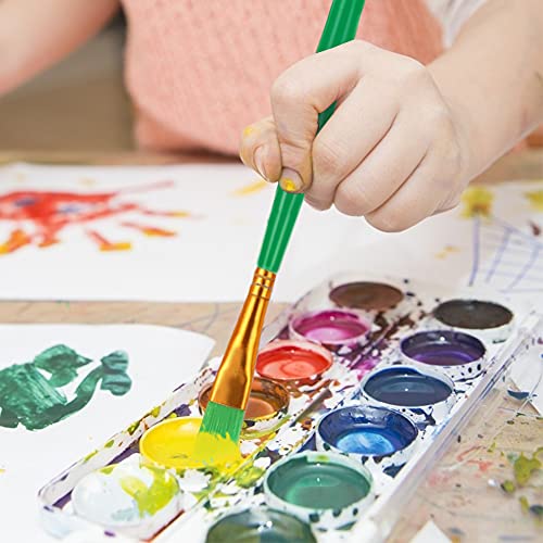 MCPINKY Paint Brushes for Kids, 29PCS All Purpose Paint Brushes with Collapsible Bucket for Acrylic, Oil, Watercolor, Gouache
