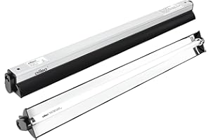 Oiibo T5 UVB Reptile Lighting Combo Kit, Reptile Light Fixture with Desert 12.0 UVB Bulb High Output T5 HO UVB Reptile Light with Detachable Curved Reflector(24W)