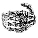 FIBO STEEL Stainless Steel Skull Rings for Men Women Vintage Gothic Ring Biker,Size 7-14