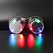 Light Up Glasses, Aomeiqi LED Glasses for Party Toys Halloween Christmas Rave Cos, LED Goggles for Kids Adults, Bronze