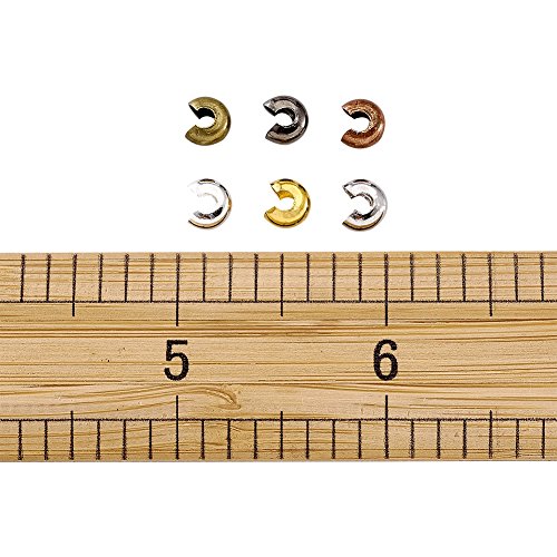 Pandahall 200pcs Stainless Steel Crimp Bead Covers - Jewelry Making Supplies For Bracelets & Necklaces