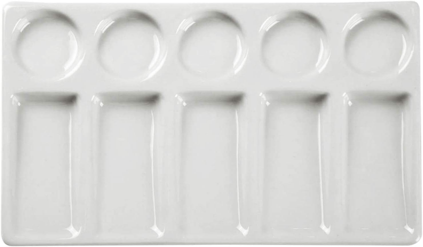 MEEDEN 10well Ceramic Artist Paint Palette Tray，porcelain mixing