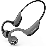 Tayogo Bone Conduction Headphones, Wireless Bluetooth Bone Conducting Earbuds, Open Ear Headset with Mic, for Running, Cycling, Yoga-Grey (Almost Like-New)