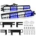 YITAMOTOR Blue White Emergency Visor Light, 2-16 LED Windshield Dash Emergency Police Light, Warning Hazard Interior Flashing Split LED Visor Strobe Lights for Firefighters Vehicles Trucks (18 Inch)