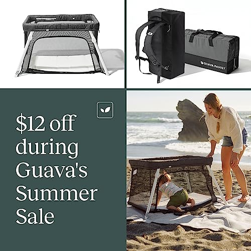 Guava Family Lotus Travel Crib Certified Baby Safe Portable Crib with