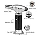 Blow Torch/Culinary Torch - Kitchen Cooking Butane Torch - Creme Brulee Torch - Adjustable Flame Lighter with Safety Lock for Cooking, BBQ and Baking, DIY - Butane Gas Not Included (Black)