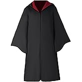 seeykey Wizard Robe with Hood, Unisex Wizard Cloak Cosplay Halloween Costume Dress Up for Adult and Teens, Men and Women