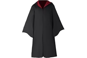 seeykey Wizard Robe Cloak with Hood for Adult and Teens, Magician Cosplay Halloween Costume Dress Up for Men and Women