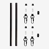 Giluta Threaded Extension Rod for Pendant Light Island Lighting Chandeliers, 2 Rods M10 Lighting Fixture Downrods and Stem 11