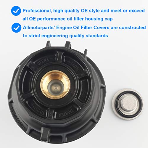 Oil Filter Housing Cap Assembly with Plug, Replace 156200S010, 15620