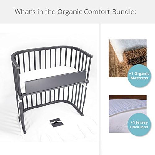 babybay Bedside Sleeper Organic Comfort Bundle in Modernist (Slate Gray)