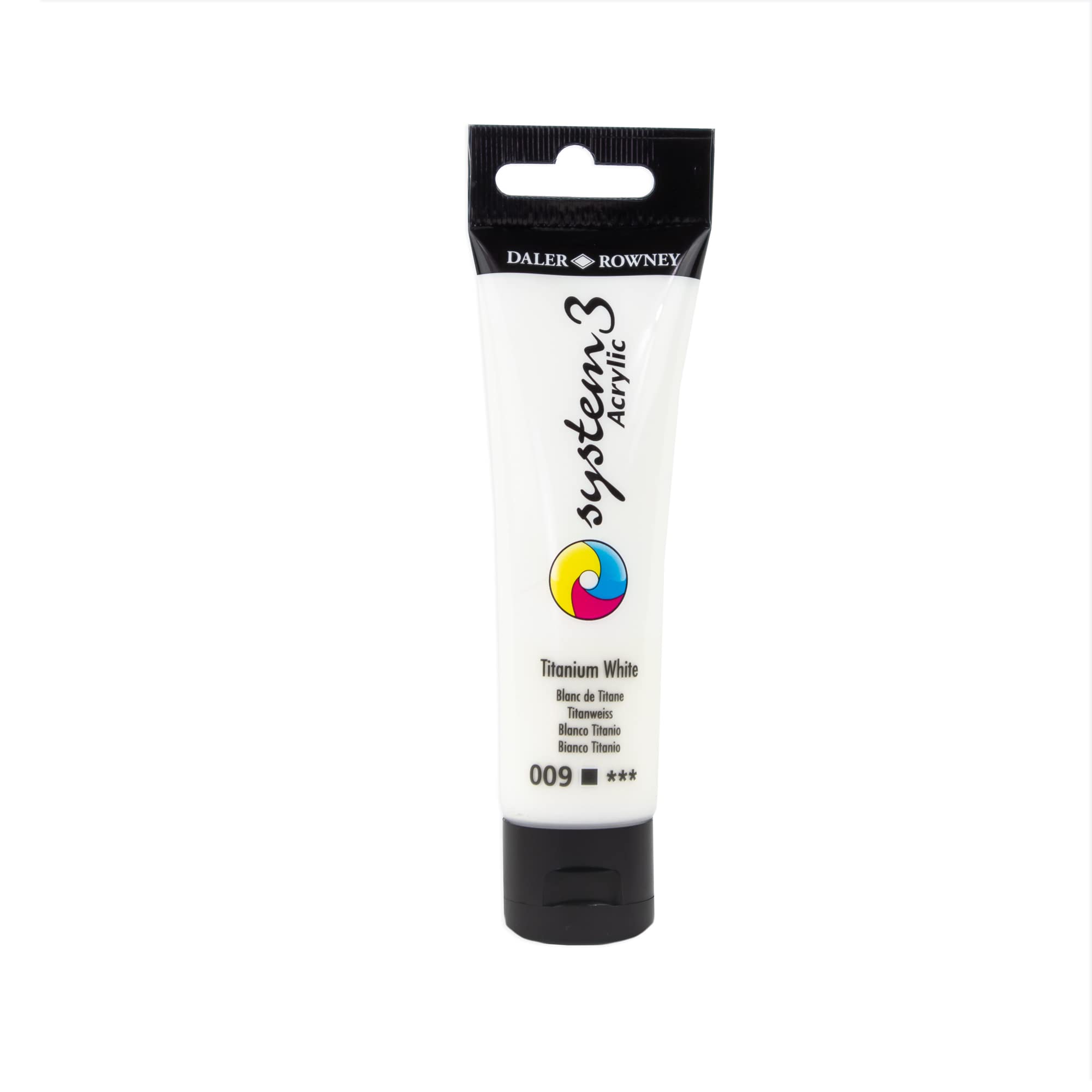 Daler-Rowney System3 Acrylic Paint, Plastic Tube, 2oz - 59 ml, Titanium White
