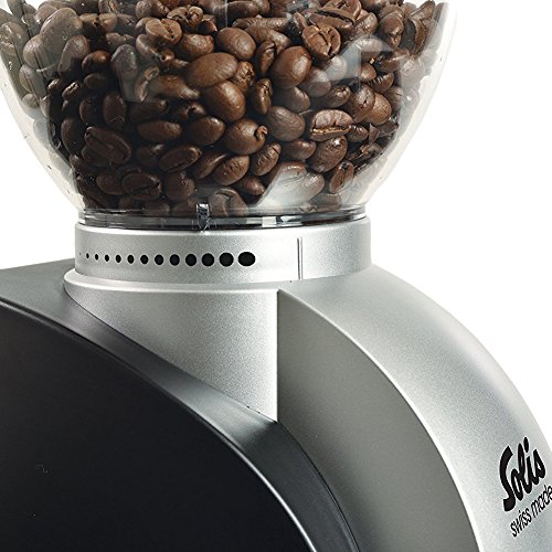 Solis Elektrisches Kaffeemahlwerk, 13 Mahlstufen, 1-10 Tassen, Antistatikeinrichtung, Scala Classic, Schwarz – Bild 3