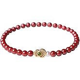 KMYZQDV Cinnabar Bracelet Feng Shui for Women Pulsera de la Buena Suerte con Charms y Amuletos de Protección Red Chinese Bracelet for Good Luck Wealth Abundance Prosperidad