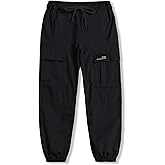 Cromoncent Girls&Womens Cargo Pants Elastic Waist Lightweight Outdoor Jogger Pants, 6 Years - XX-Large