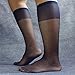 Mr.Babuu 5Pairs Pack Men's over the crew silky Navy sheer dress socks