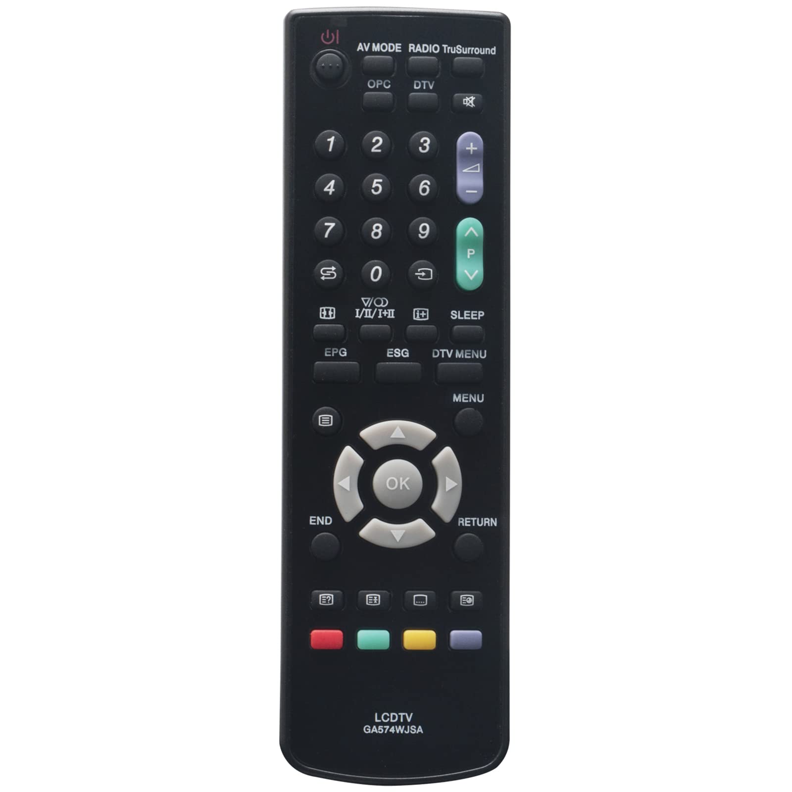 GA574WJSA Replacement Remote Control Fit for Sharp LCD COLOUR TELEVISION LC-42WD1RU LC-32WD1E LC-32WT1E LC-32WD1S LC-37WD1E LC-42WD1E LC-37WT1E LC-42WT1E LC-37WD1S LC-42WD1S