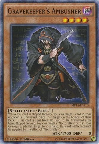 Yu-Gi-Oh! - Gravekeeper's Ambusher (MP14-EN213) - Mega Pack 2014 - 1st Edition - Common
