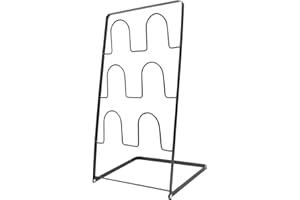 Ciieeo Iron Craft Multi-Layer Slippers Rack Black 3-Tier Space-Saving Slippers Shelf for Home Bathroom Storage