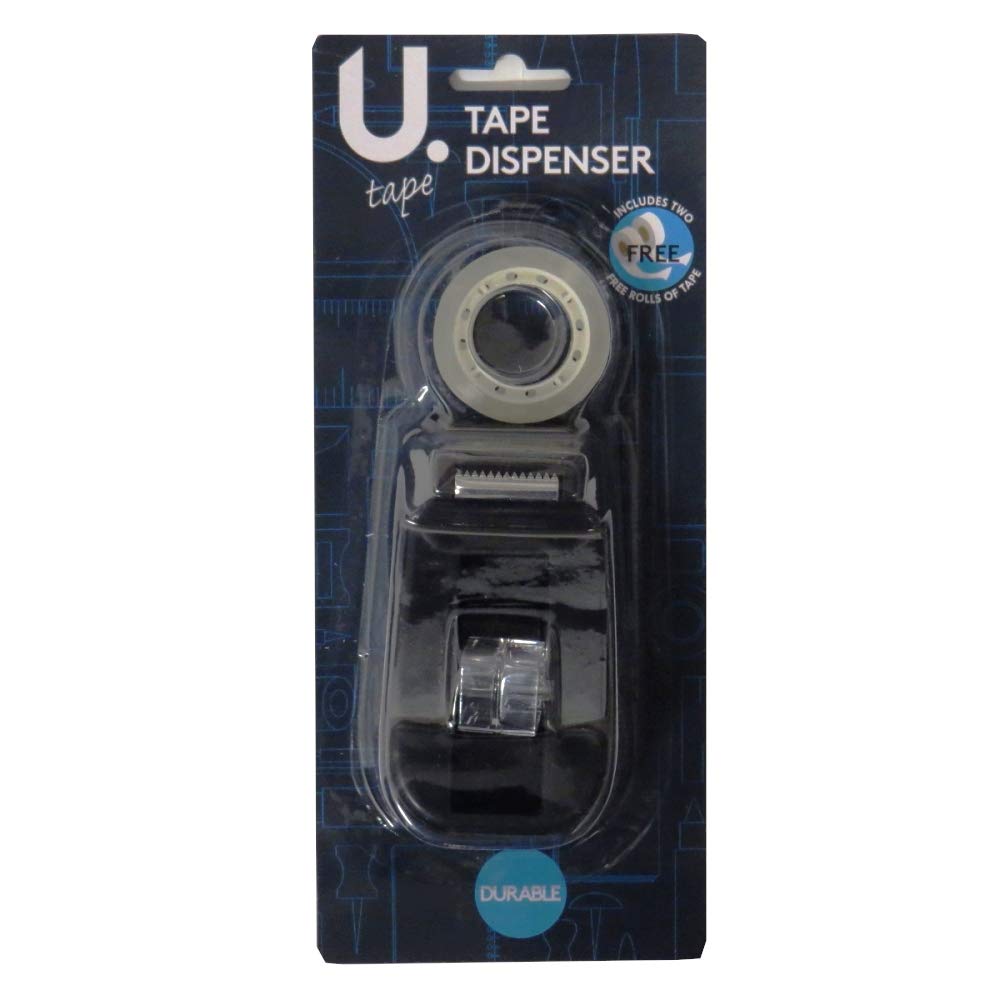 U Tape Desktop Tape Dispenser with 2 Rolls of 18mm Tape - Office Supply