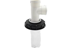 EATAKWARD Vertical T-Shaped 165mm IBC Tote Cover with Nylon Filter for 275 Gallon Water Tanks, 457g DN150-165mm Vertical Tee 