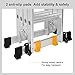 Finether 15.4ft Telescoping Ladder Multi Purpose Aluminum Extension Ladder, Folding Ladder Certified by EN131, 330lbs Capacity Heavy Duty with Safety Locking Hinges and 2 Panels for Free
