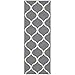 Maples Rugs Rebecca Contemporary Runner Rug Non Slip Hallway Entry Carpet [Made in USA], 1'9" x 5', Grey/White primary
