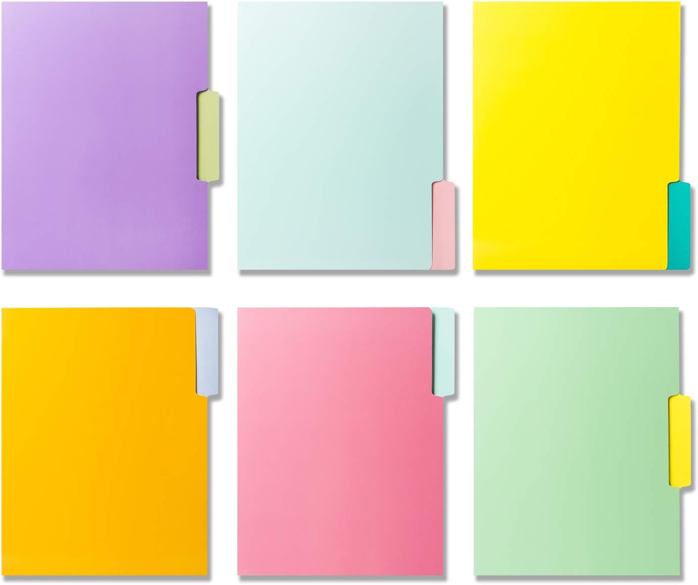 12 Cute File Folders -Floral File Folders & Colored File Folders in Vibrant Colors -Decorative File Folders -Pretty File Folders- 300 gsm Thick, Letter Size File Folders - 9.5 x 11.5 inch (Pack of 12) : Office Products
