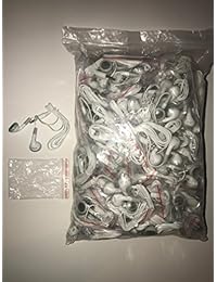 Bulk Wholesale Lot de 50 Blanco Gris 3.5 mm en auriculares in ear auriculares auriculares Ideal para escuelas, Bibliotecas, Hospitales, Kids etc.