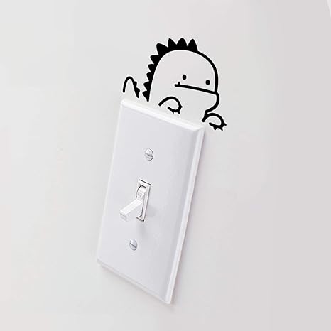 Amazon Com Vinyl Wall Art Decal Little Dinosaur 2 5 X 3 5 Cute Animal Decor For Light Switch Window Mirror Luggage Car Bumper Laptop Computer Home Bedroom Living Room Nursery Playroom