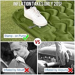 MOXILS Sleeping Pad Ultralight Inflatable Sleeping
