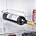 Ambergron Bottle and Wine Storage Holder Rack, Stackable Plastic Red Wine Rack Organizer for Pantry, Kitchen, Fridge, Ideal Storage for Water Bottle, Wine, Soda, and Beer, Clear