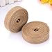 Pangda 2 Rolls Natural Burlap Fabric Ribbon Wedding Events DIY Craft Brown Rustic Ribbon for Floral Garland Scrapbook Wrapping Home Decor, 10 Meters Each Roll