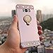 Galaxy J6 2018 Mirror Case for Women, DMaos Sparkly Diamond with Ring Kickstand Soft Cover, Cute for Samsung Ultra Thin Case with Stand Holder, Colorful Rhinestone Slim (J6 2018, Rose Gold)