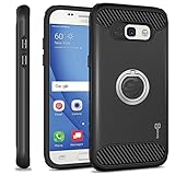 Galaxy A7 2017 Case, CoverON [RingCase Series] Modern Design Hard Protective Hybrid Phone Cover with Grip Ring for Samsung Galaxy A7 (2017 Version) A720 - Black
