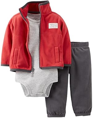 Carter's Baby Boys' 3 Piece Fleece Cardigan Set