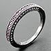 DJ CH AAA Zircon Rose Cubic Cz Stone Women Wedding Black Ring Set Size 5-12