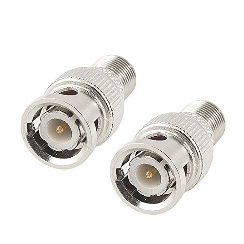 uxcell BNC Male Connector to F Type Female Jack TV Adapter RF Coax Connector 2 Pcs