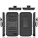 Volt Case, LG Volt LS740 Case, Starshop Full Protection Dual Layers Hybird Case with Kickstand and Locking Belt Swivel Clip Black
