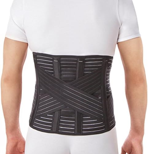 UFEELGOOD Lower Back Brace Lumbar Support Belt - Pain Relief and Correct Posture - X-Large, Waist/Belly 46" - 49½" Black