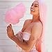 SeraphicWig Pink Lace Front Wigs Middle Part Long Straight Synthetic Wig Glueless for Women Heat Resistant Fiber Hair Half Hand Made 24 inches