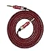 SMALLElectric 3.5mm 4-Pack Nylon Braided Auxiliary Audio Cable (5ft / 1.5m) Tangle-Free AUX Cable for Headphones, iPods, iPhones, iPads, Home/Car Stereos and More (Multicolor)