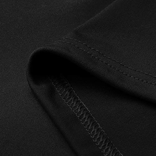 Women's Turtleneck Autumn and Winter Bodycon Tight Slim Mini Dress with Zipper (Black, L)